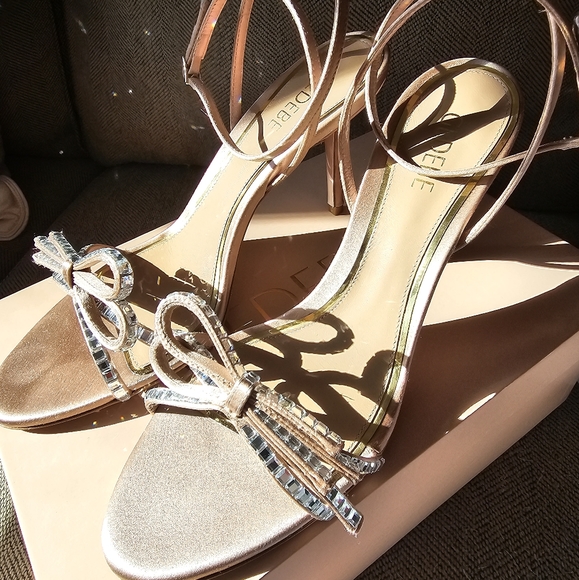 Anthropologie Gedebe Cecile Satin Heels NIB - Picture 14 of 16